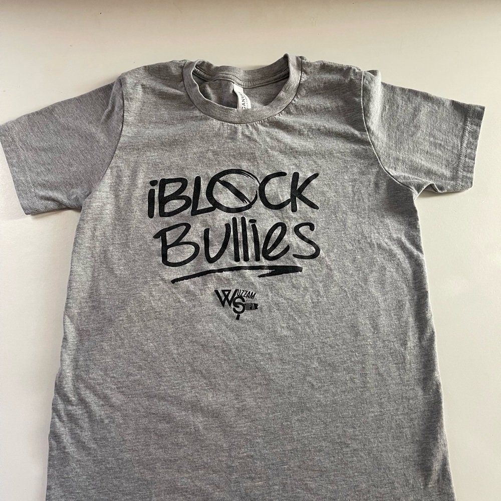 Gray Kids T-Shirt with Black Print